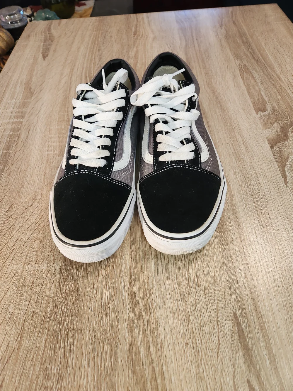 Vans Old Skool Low Top Sneakers - Black & Gray with White Stripe
